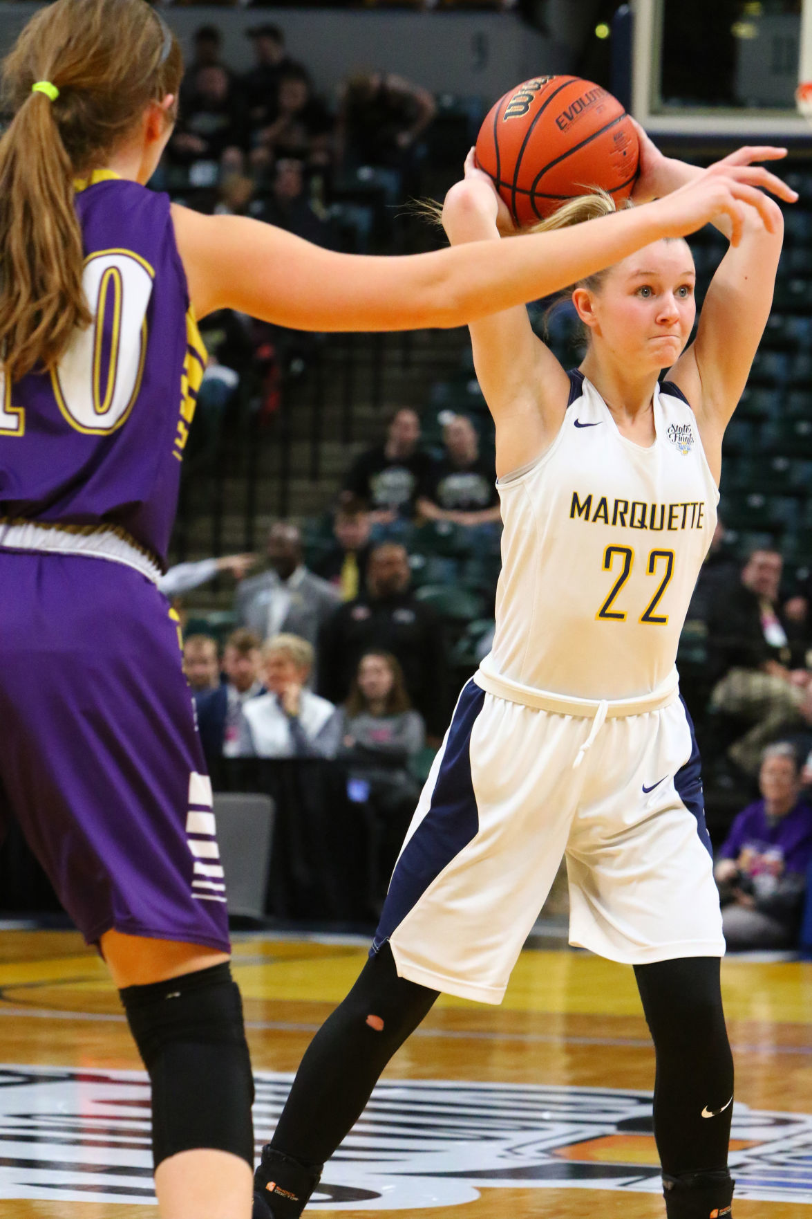 Gallery: Girls Basketball State Finals: Marquette Catholic vs. Vincennes Rivet